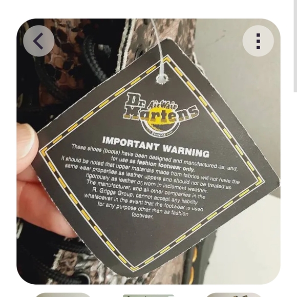 VINTAGE 90's DR. MARTENS Python Print Platform Boots Women Sz US 6 ENGLAND - NWT - Picture 8 of 9